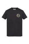 Versace Jeans Couture Logo Printed Crewneck T-shirt In Black