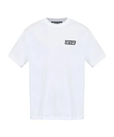 Versace Jeans Couture Logo Printed Crewneck T-shirt In White