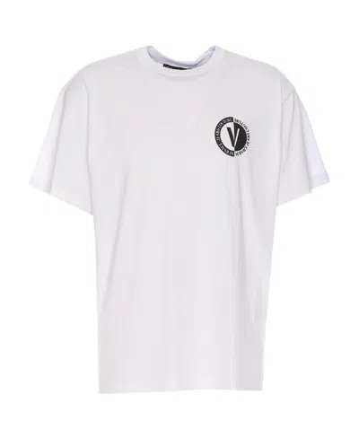 Versace Jeans Couture Logo-printed Crewneck T-shirt In White