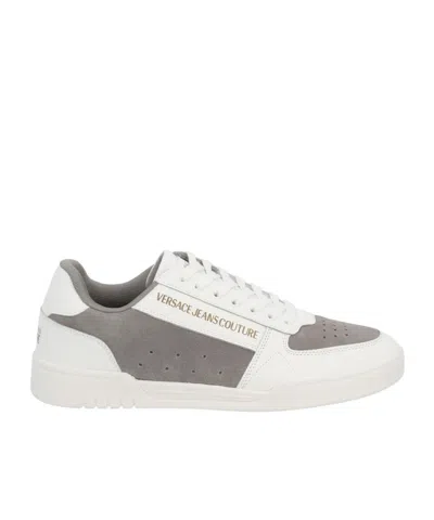 Versace Jeans Couture Logo Printed Low-top Sneakers In White