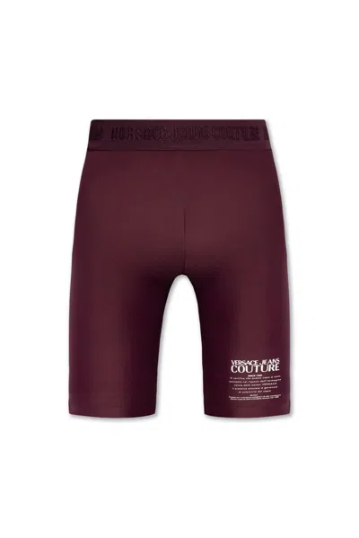 Versace Jeans Couture Logo-print Cycling Shorts In Purple