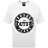 Versace Jeans Couture Logo Printed Crewneck T-shirt In White
