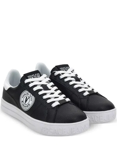 Versace Jeans Couture Logo Sneakers In Black