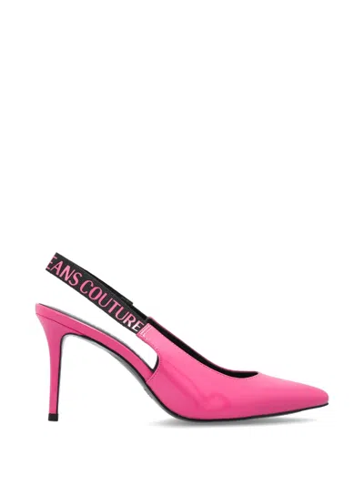 Versace Jeans Couture Logo-strap Pumps In Pink