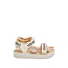 Versace Jeans Couture Logo Strap Sandals In White