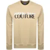 Versace Jeans Couture Logo Sweatshirt Beige In Beige