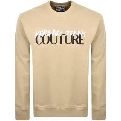 Versace Jeans Couture Logo Sweatshirt Beige