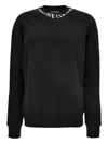 Versace Jeans Couture Logo Sweatshirt Featuring Ribbed Cuffs And Hem In Black