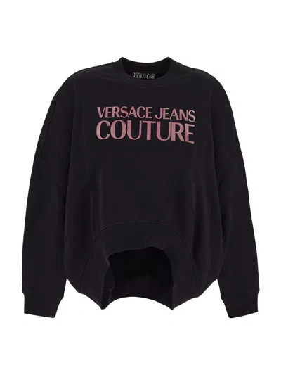 Versace Jeans Couture Logo Sweatshirt In Black