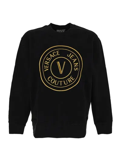 Versace Jeans Couture Logo Sweatshirt In Black