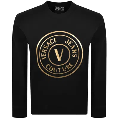 Versace Jeans Couture Logo Sweatshirt Black In Multi