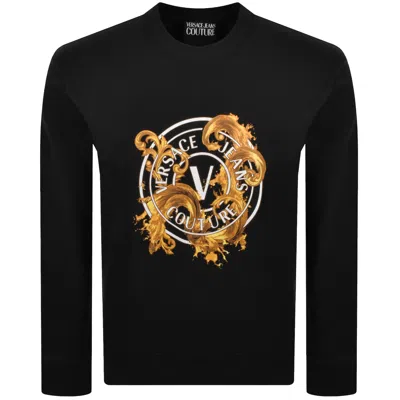 Versace Jeans Couture Logo Sweatshirt Black In Multi