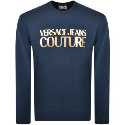 Versace Jeans Couture Logo Sweatshirt Blue
