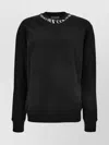 Versace Jeans Couture Logo Sweatshirt Featuring Ribbed Cuffs And Hem In Black