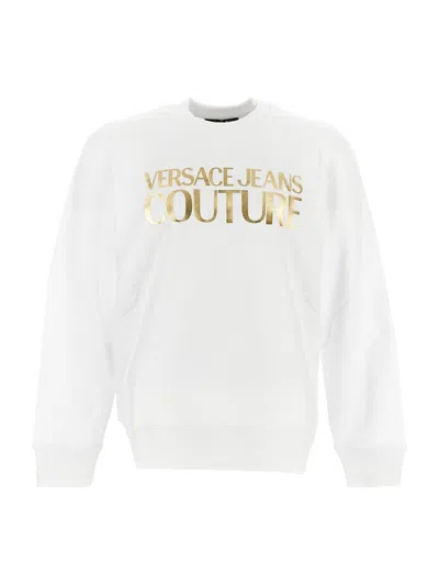 Versace Jeans Couture Logo Sweatshirt In White