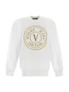 Versace Jeans Couture 76up306 R Vembl.gold 3demb Sweatshirts In White