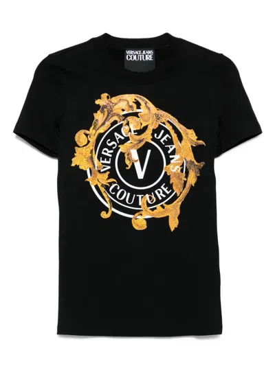Versace Jeans Couture Logo T-shirt In Black