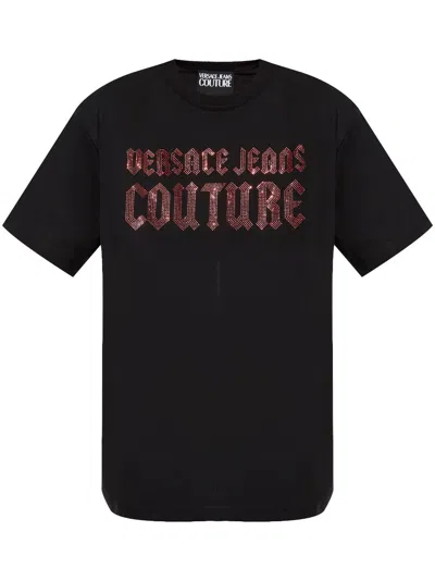 Versace Jeans Couture Logo T-shirt In Black