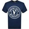 Versace Jeans Logo-print T-shirt In Blue