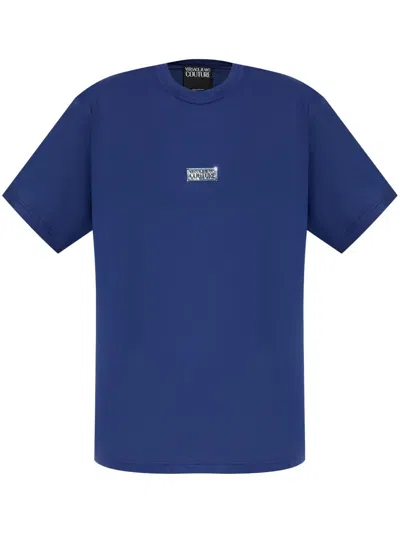 Versace Jeans Couture Logo T-shirt In Blue