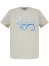 Versace Jeans Couture Logo T-shirt In Ice Grey