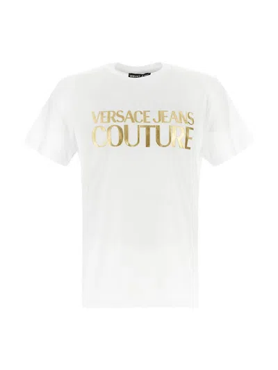 Versace Jeans Couture Foil Logo Cotton T-shirt In White