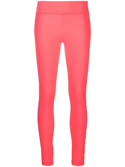 Versace Jeans Couture Logo-tape Cropped Leggings In Purple