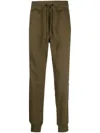 Versace Jeans Couture Logo-tape Detail Cotton Track Pants In Green