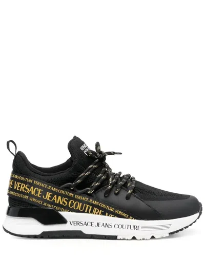 VERSACE JEANS COUTURE LOGO-TAPE LOW-TOP SNEAKERS