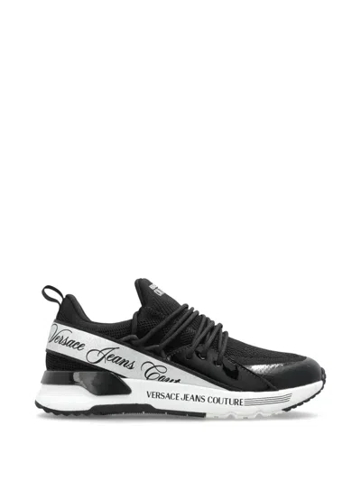 Versace Jeans Couture Logo-tape Sneakers In Black