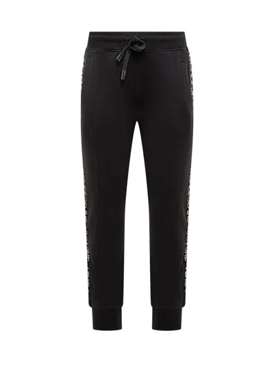 Versace Jeans Couture Logo Tape Trousers In Black