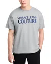 Versace Jeans Couture Man T-shirt Grey Size L Cotton In Ice Gray