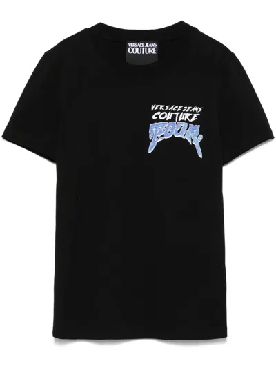 Versace Jeans Couture Logo Tour T-shirt In E899 Black