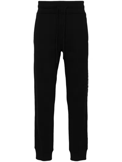 Versace Jeans Couture Logo-trim Cotton Track Pants In Black