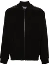 Versace Jeans Couture Logo-trim Zip-up Sweatshirt In Black