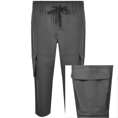 Versace Jeans Couture Logo Trousers Grey In Gray