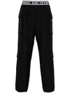Versace Jeans Couture Logo Trousers In Black