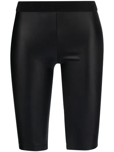 Versace Jeans Couture Radlerhose Mit Logo-bund In Black