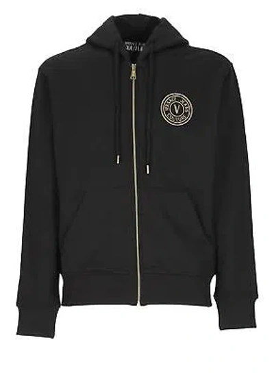 Pre-owned Versace Jeans Couture Logoed Sweatshirt In Black