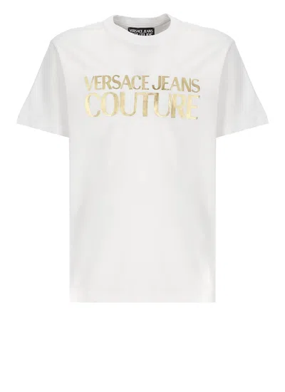 Versace Jeans Couture Logoed T-shirt In White