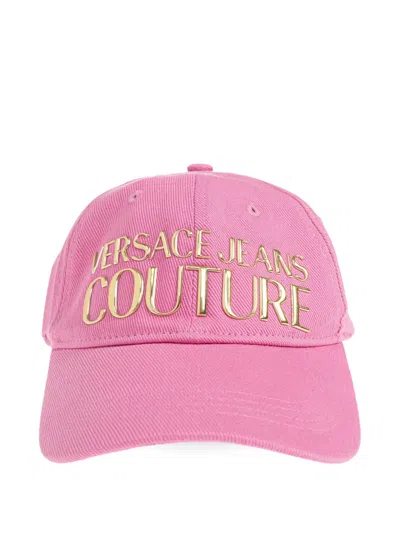 Versace Jeans Couture Logo-lettering Baseball Cap In Pink