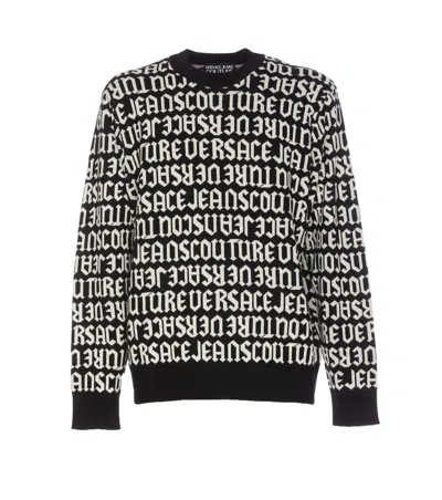 VERSACE JEANS COUTURE LOGOMANIA CREWNECK JUMPER