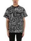 Versace Jeans Couture Graphic Logo Crew Neck T-shirt In Grey