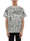 VERSACE JEANS COUTURE LOGOMANIA PRINT T-SHIRT