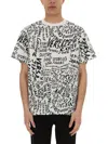 VERSACE JEANS COUTURE VERSACE JEANS COUTURE LOGOMANIA PRINT T-SHIRT