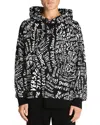 Versace Jeans Couture Logomania Regular Fit Print Hoodie In Black