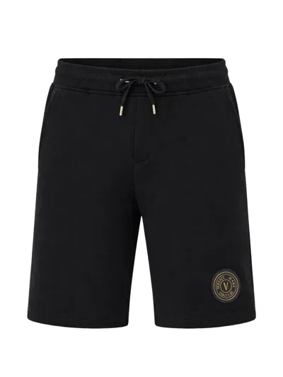 Versace Jeans Couture Logo-patch Drawstring Shorts In Animal Print