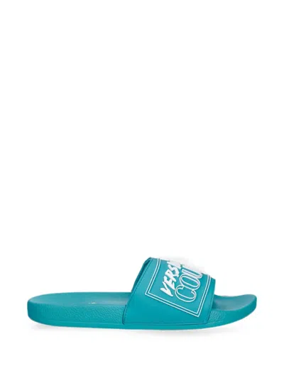 Versace Jeans Couture Azure Elastane Pvc Flat In Multi