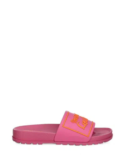 Versace Jeans Couture Logo-patch Slides In Multi