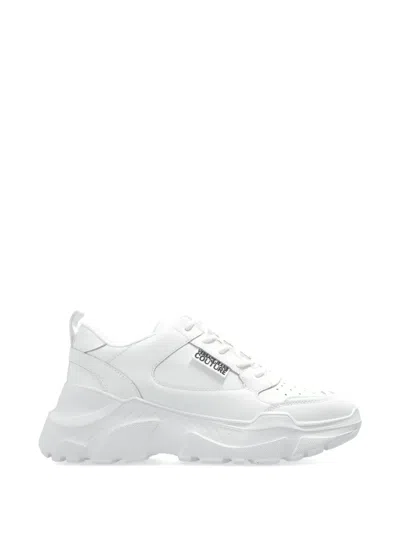 Versace Jeans Couture Logo-patch Sneakers In White